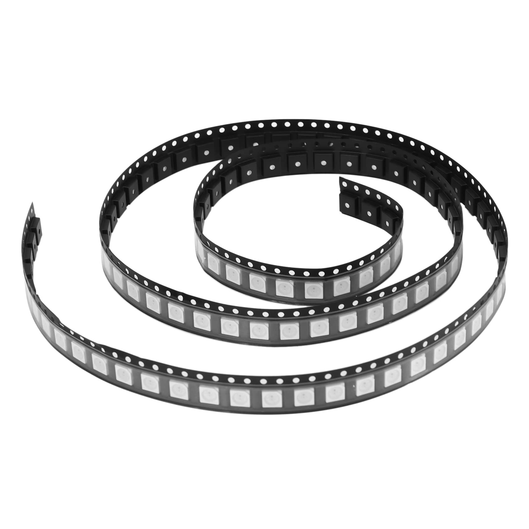 Peukerty 100PCS WS2812B RGB LED Chip 5050SMD White PCB WS2812 Individually Addressable Chip Pixels DC5V