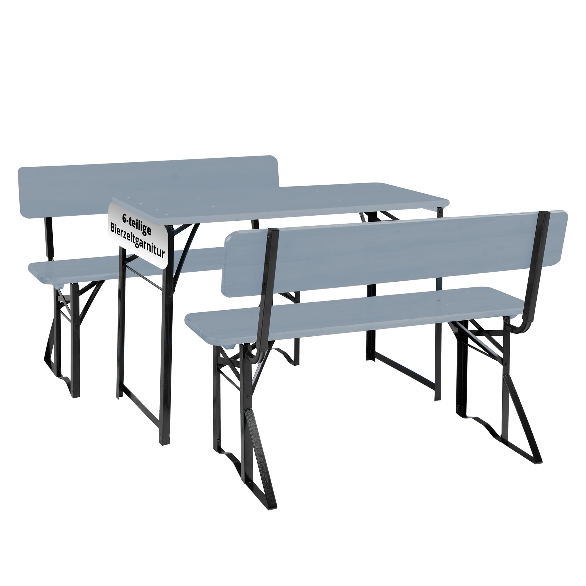 Stagecaptain Bierzelttisch Set - 2x 170cm Klapptische Für Garten & Party