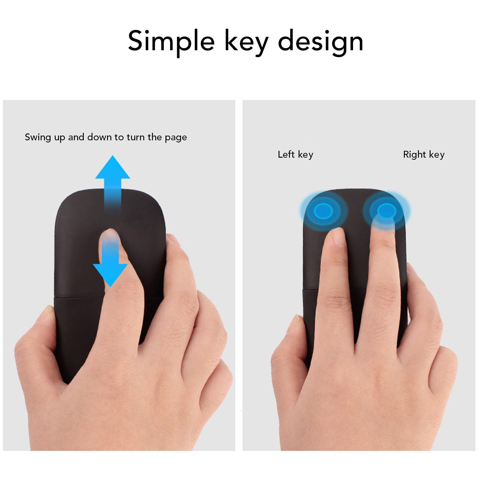Goshyda Mysz Bluetooth Arc, Ultracienka Bezprzewodowa, Składana Mysz Arc Touch, do Laptopów, Tabletów, Smartfonów (BLACK)