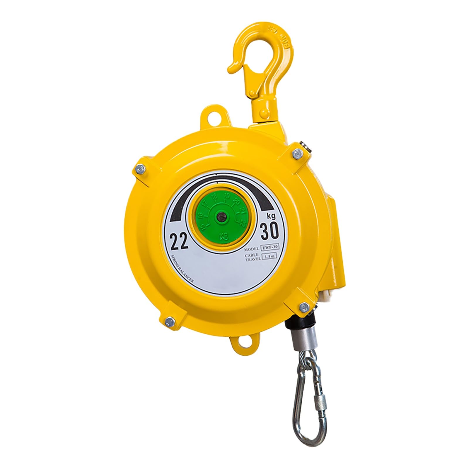 Rohcghc One Color Spring Balancer, Spring Balancer Heavy Duty, Retractable For Assembly Line Auline Automobile Mold, Parts Welding Wire Rope Length(1.5M22-30Kg)