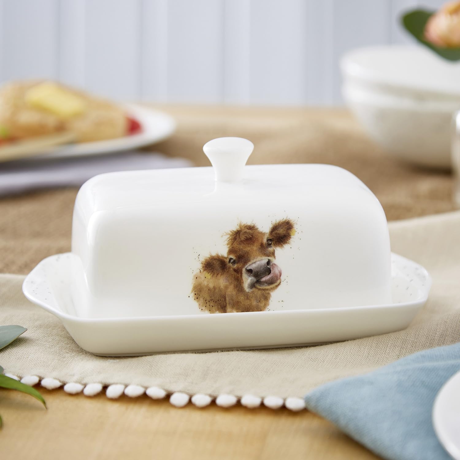 Wrendale Designs Royal Worcester Wrendale Deigns Butter Dush Cow", Weiß