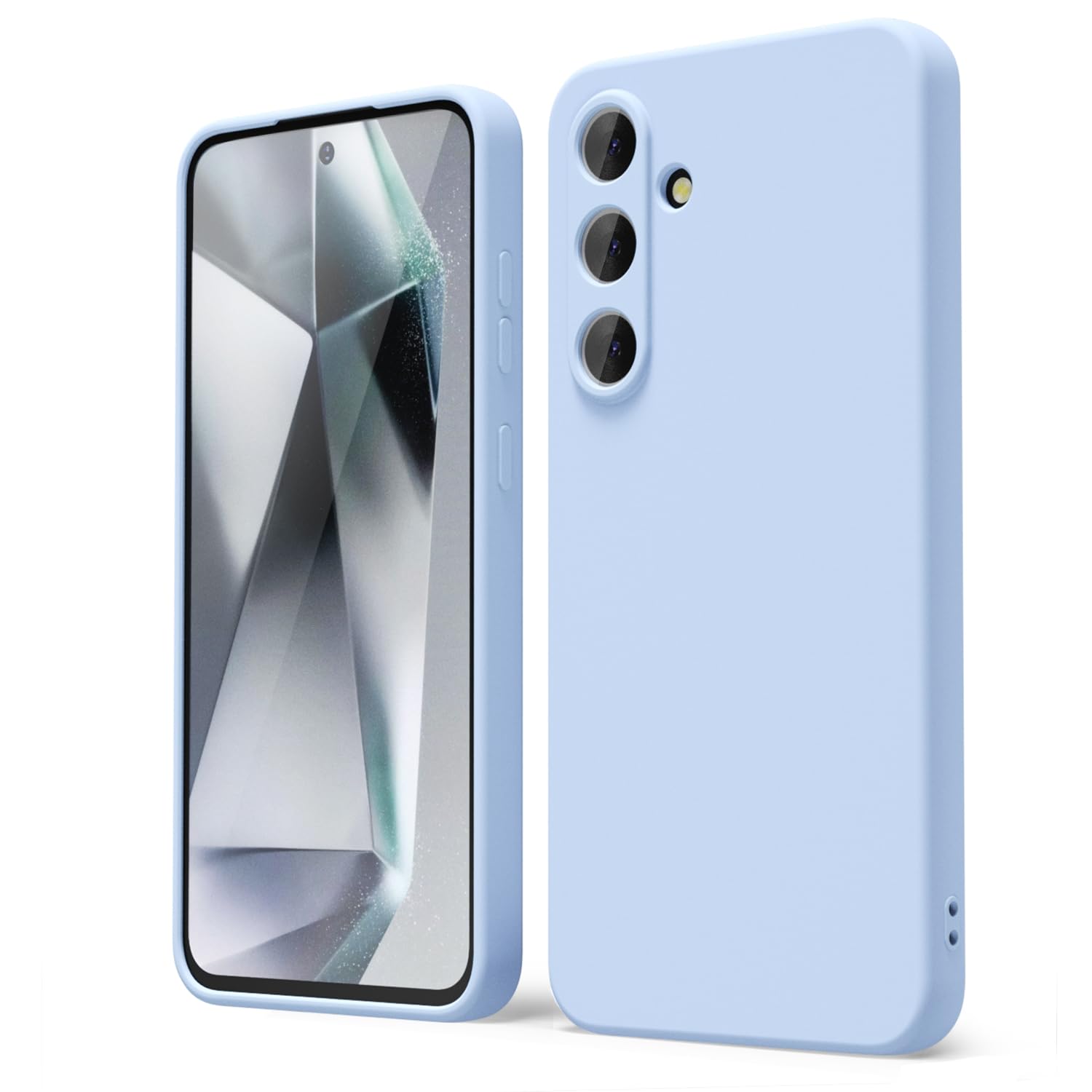 oakxco for Samsung Galaxy S24 FE Phone Case Liquid Silicone, Thin Slim Soft Rubber Gel TPU Plain Simple Cover for Women Girl Cute, Matte Solid Color,