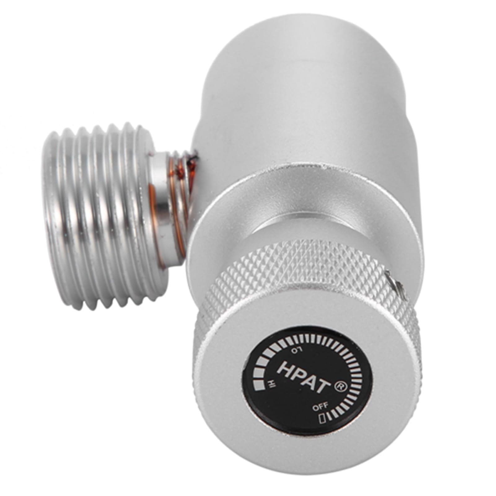 Adattatore CO2 in Metallo per Ricarica Bombole, Regolatore con Valvola di Scarico, Filettatura TR21-4/W21.8-14, Argento