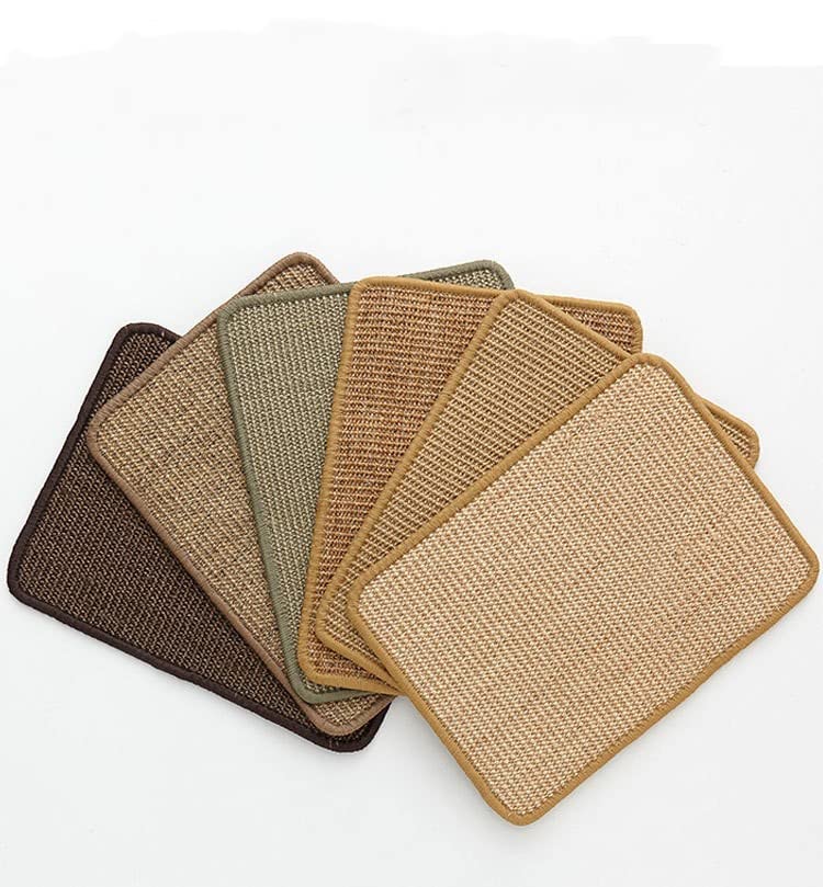 Pethave Cat Scratchers for Indoor Cats,Sisal Undyed 23.6x15.7inch Scratch Mat for Cats,Stick on Floor Wall Cat Scratcher,Horizontal Cat Scratcher Protect Carpets and Sofas (Natural Color)