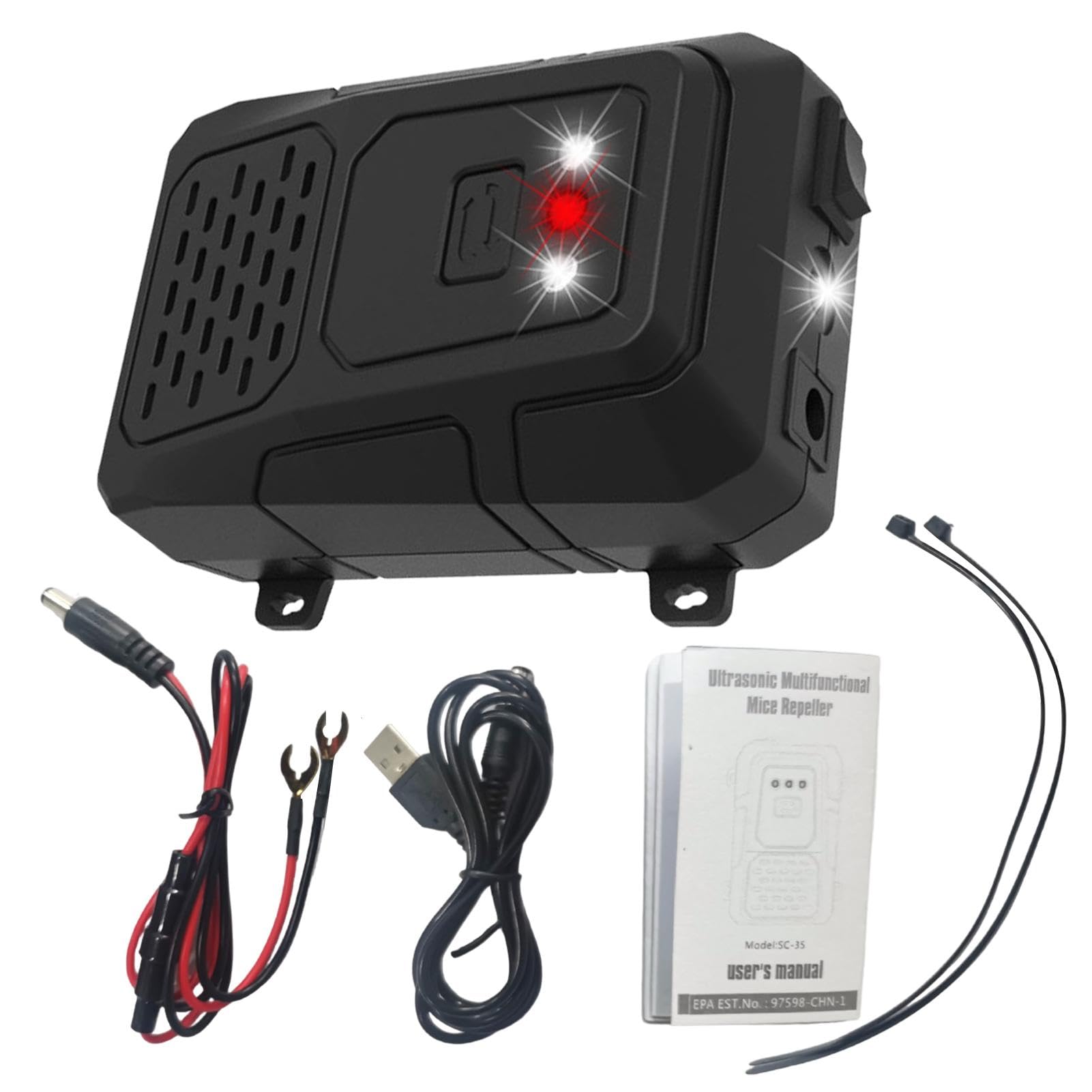 Ultrasonic animal repeller para proteger tu coche en el camping y jardín