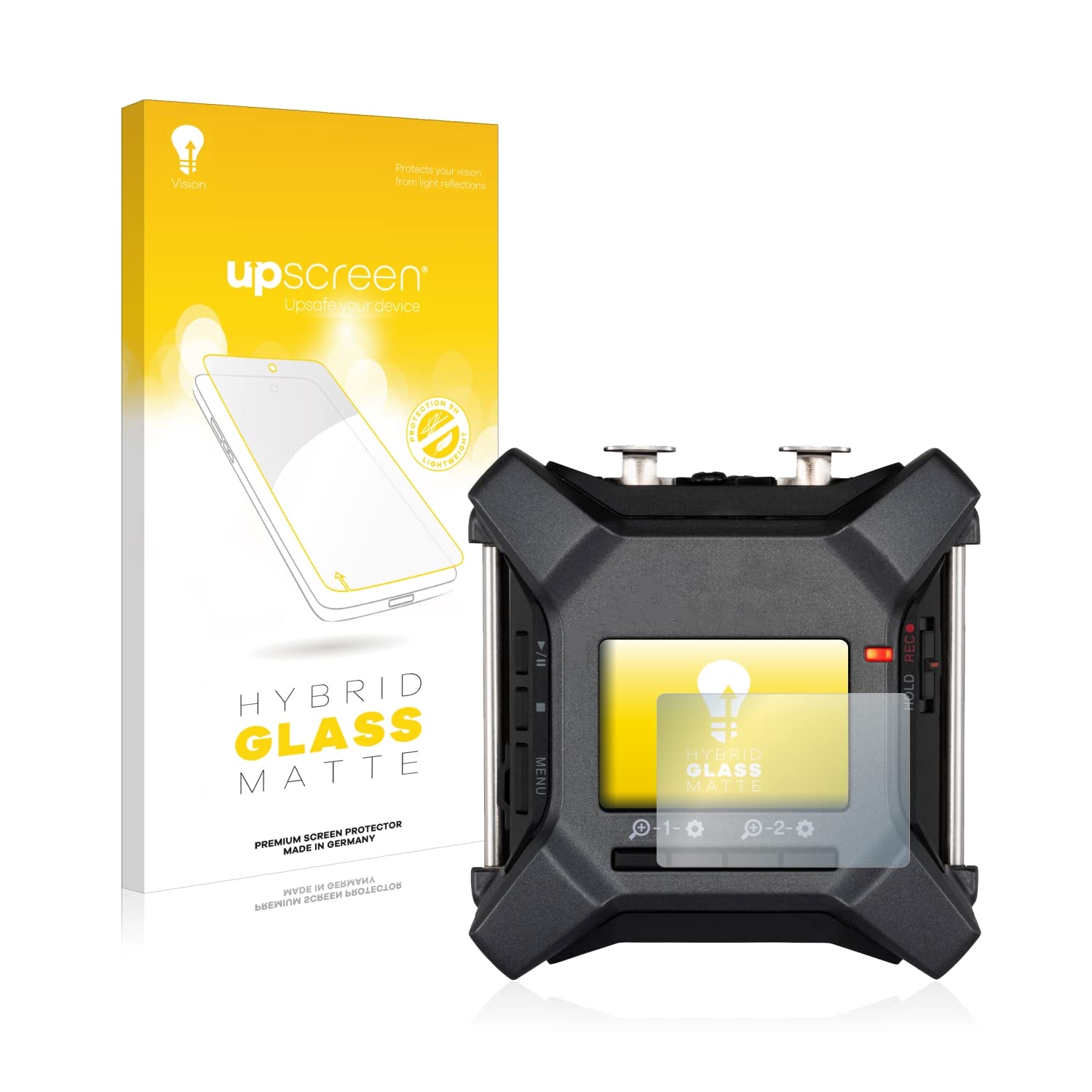 upscreen Matte Screen Protector Glass Film Compatible with Zoom F3 Field Recorder - Anti-Glare, Anti-Fingerprint, 9H Glass Protection