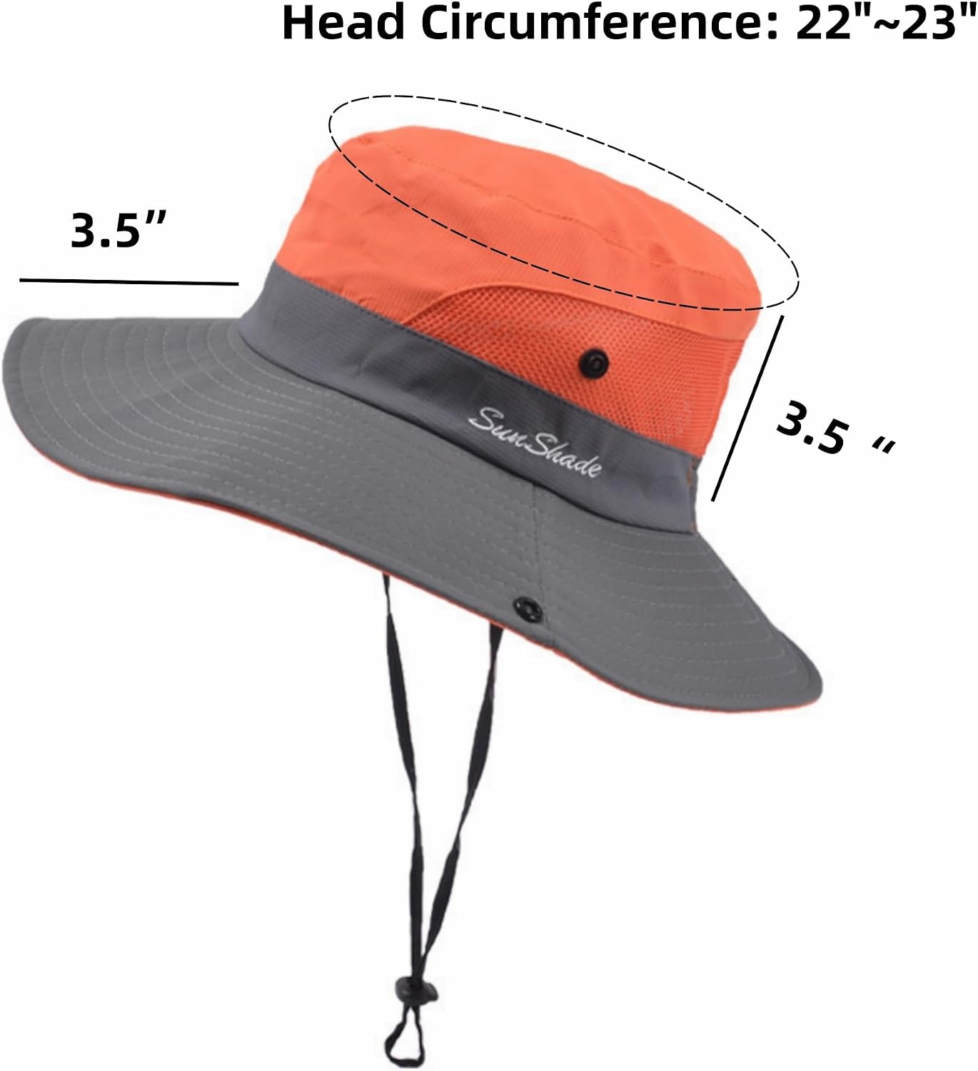 Sun Hats for Men Women Enfoldment Wide Brim, UV Protection Hiking Bucket Hat, Safari Hat, Fishing Hat, Beach Hat