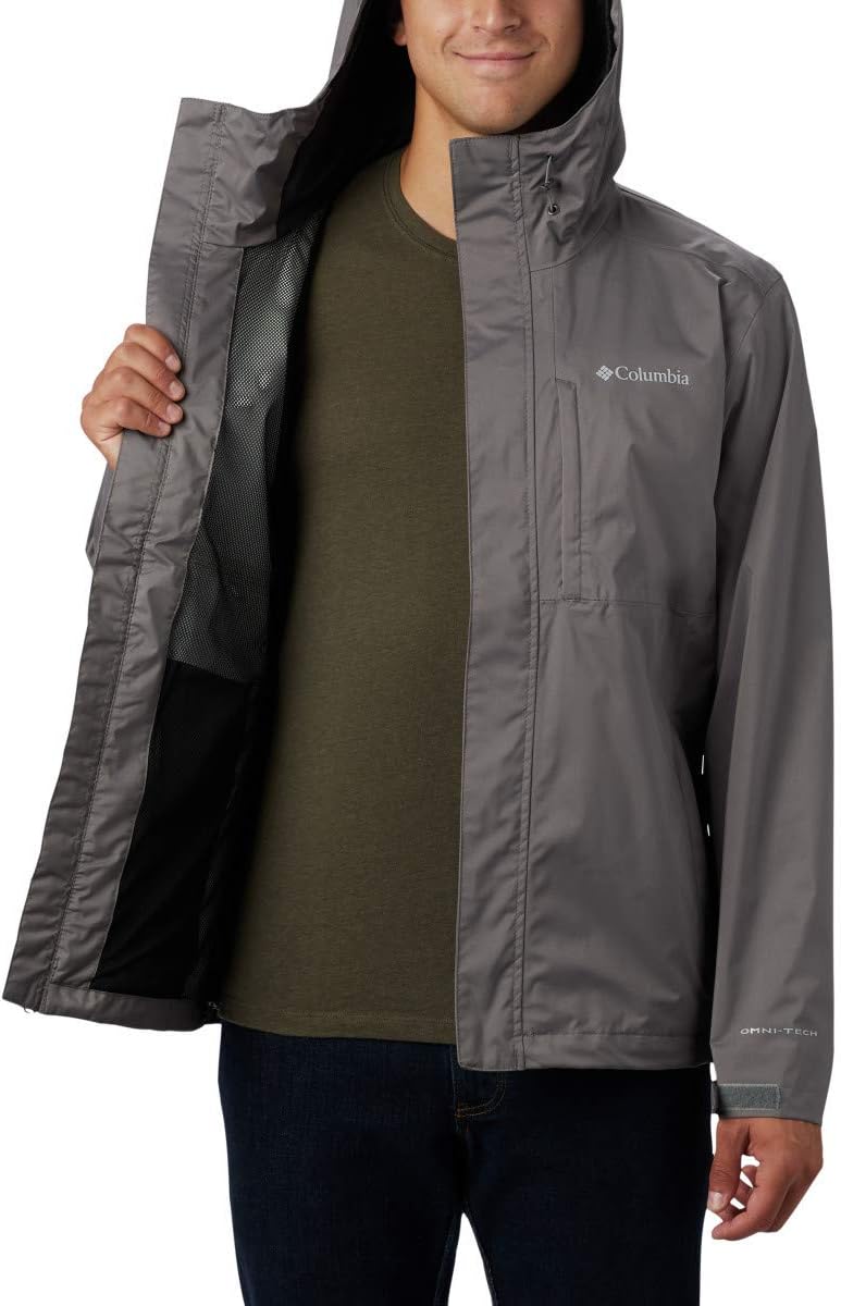 Columbia Men's Cabot Trail Rain Jacket City Grey Medium