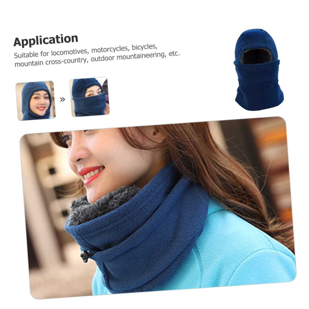 OATIPHO Sports Facial Mask Windproof Cycling Cover Ski Mask Helmet for Men Women Dark Blue