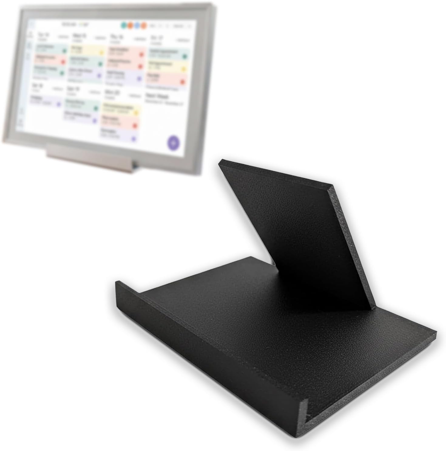 Compatible with Skylight Calendar Stand, Desk Mount Holder Compatible with Skylight Calendar Max 27 Inch – Sturdy, Tool-Free, Freestanding Display Solution(Black)