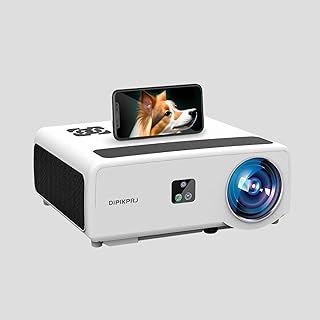 Outdoor Projector 4K with WiFi Bluetooth, Home Movie Projector Support 50% Zoom & 4-Points Keystone Correction,Wireless Screen Mirroring Projector Compatible W/ TV Stick, iOS, Android