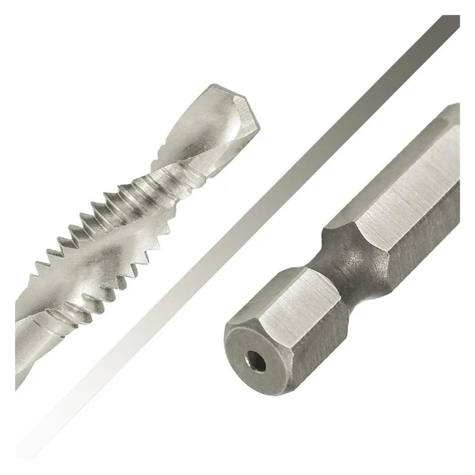 Kombinationsbohrer & Gewindeschneider Set – 6 Stück, 1/4" Schaft, Größen 6-32 Bis 1/4-20 UNC, Aus HSS