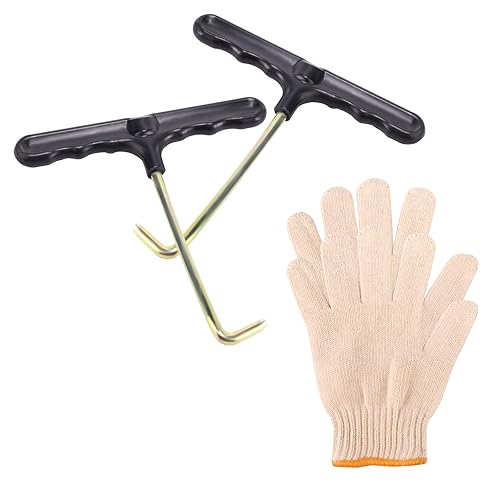 Lyreh 2pcs Trampoline Spring Puller Tool with Cotton Gloves, Heavy