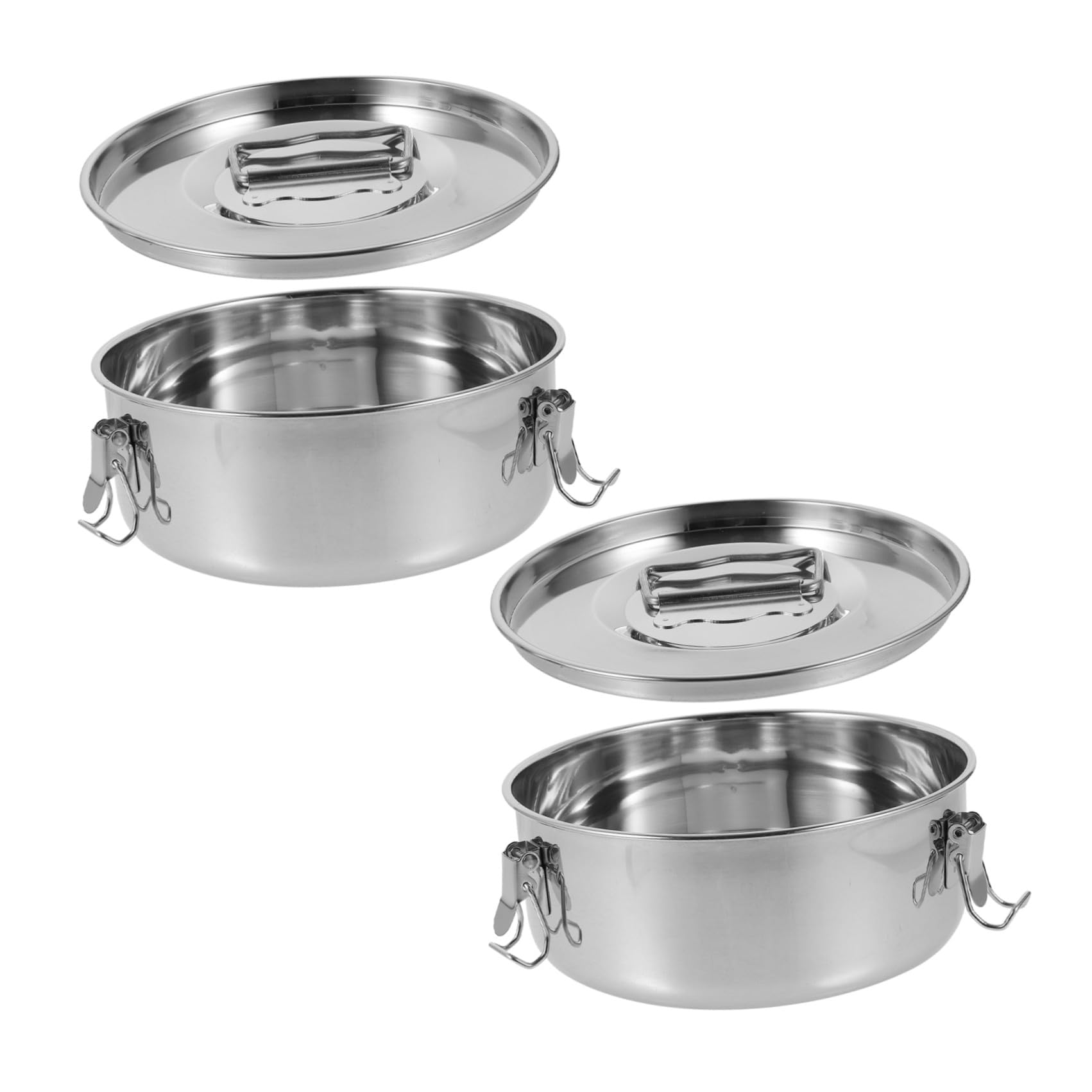 Alipis 2 Piezas Molde para Flan Redondo con Tapa y Asa