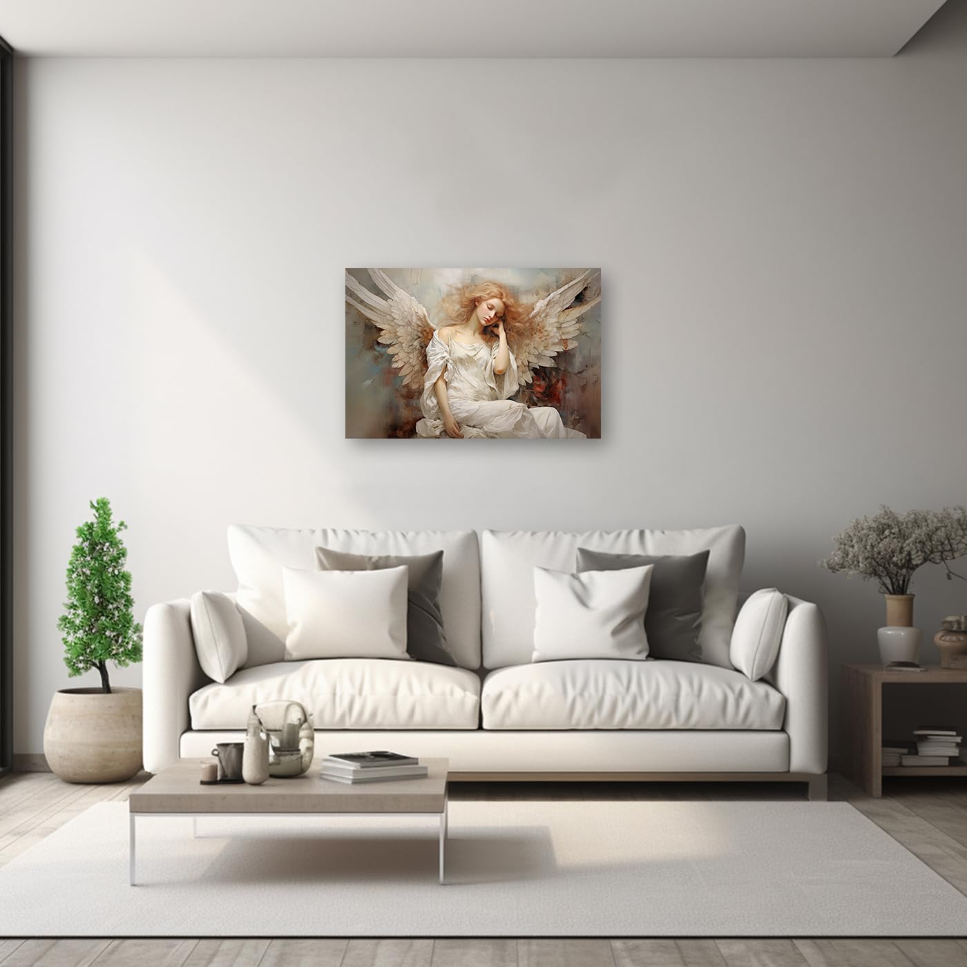 Amazon.co.jp: CXHOSTENT 天使の絵 壁装飾 天使の羽 キャンバス