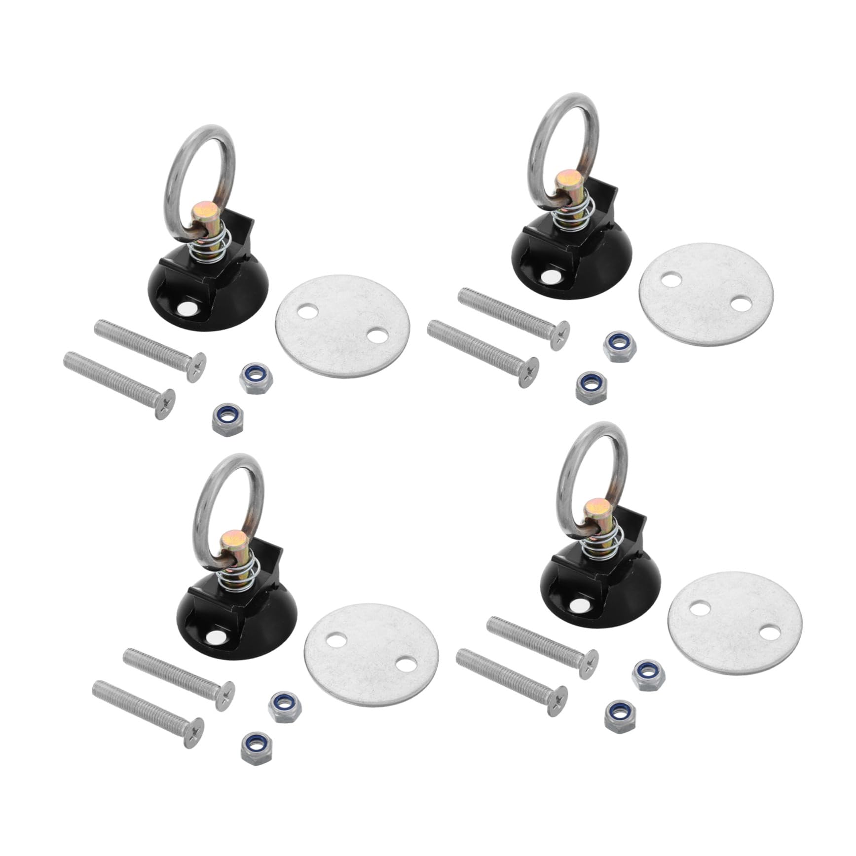 Kit de Punto de Anclaje de Liberación Rápida para Asegurar Carga en Maletero Redondo con Accesorios de Aluminio y Acero Inoxidable para Transporte Seguro y Versátil