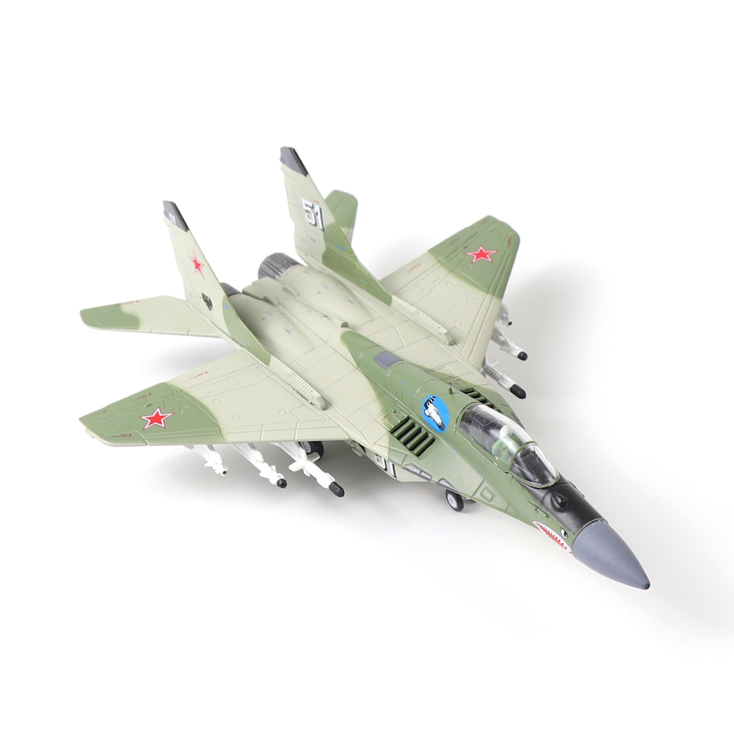 NUOTIE MIG-29 Fulcrum, Maßstab 1:72, Druckguss-Metall-Kampfflugzeug-Modellbausatz, sowjetisches Britisches Luftüberlegenheitsflugzeug-Simulationslegierungsmodell mit Ständer