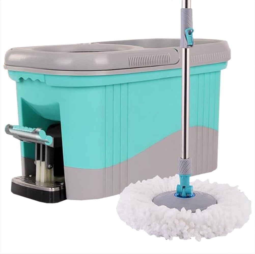 Magic Spin Mop 360 Degrees Rotating Floor Cleaning Easy Mop (Green)