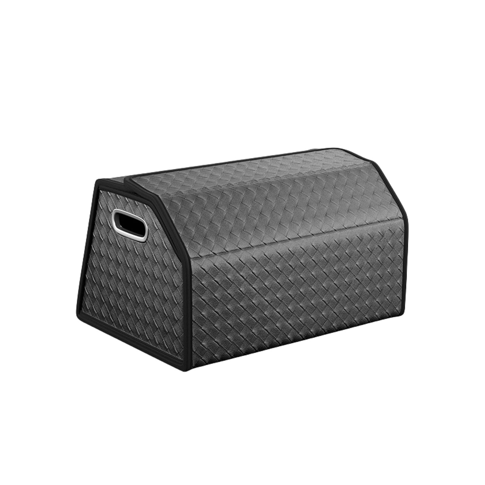 Dfrywdgsey Black Foldable Leather Trunk Organizer For Car, Suv, Truck(Black)