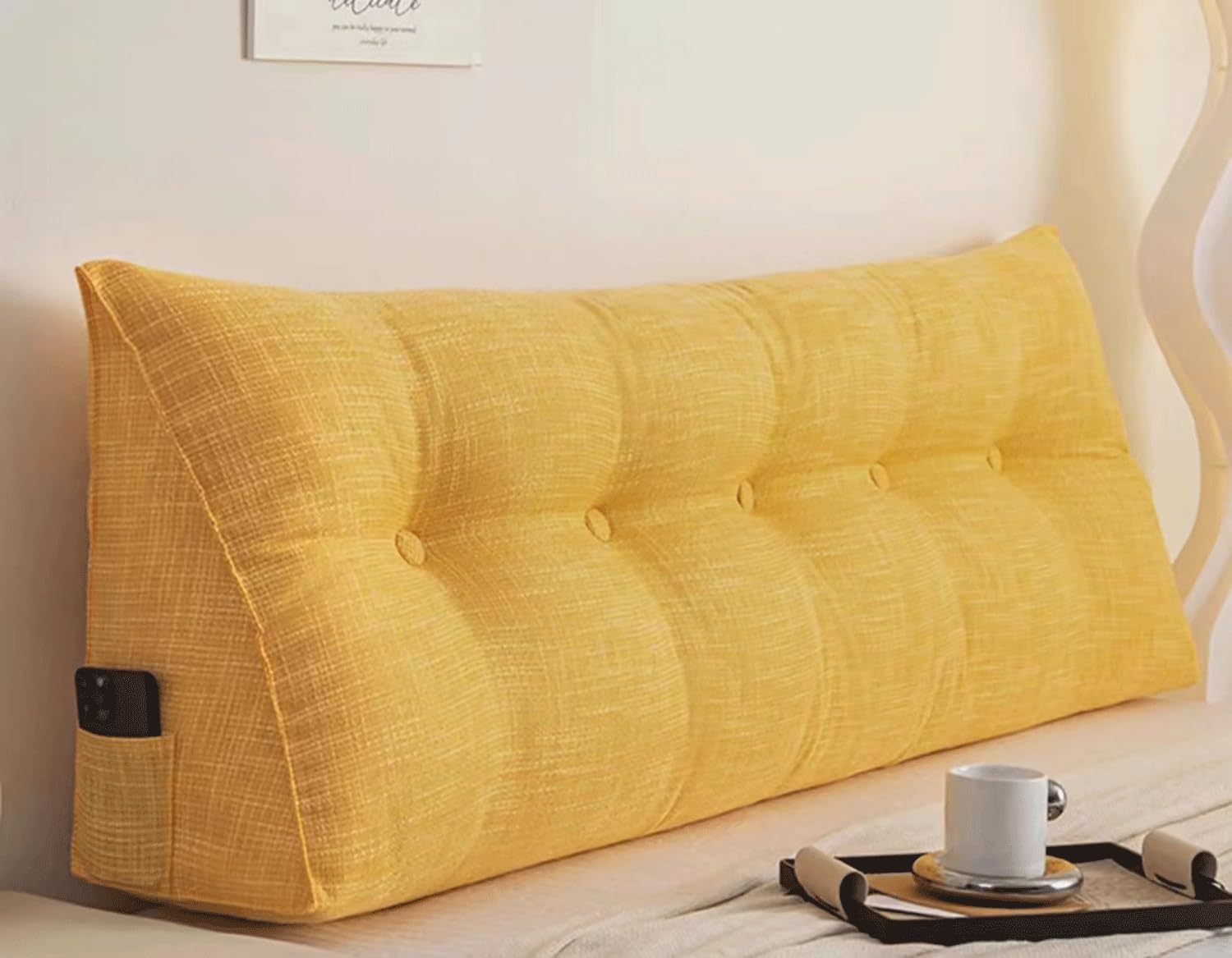 CAMZ - Cuscino triangolare per lettura, per testiera e schienale, con cuneo, per letto queen size, letto matrimoniale, matrimoniale, matrimoniale, matrimoniale, grande sostegno di posizionamento