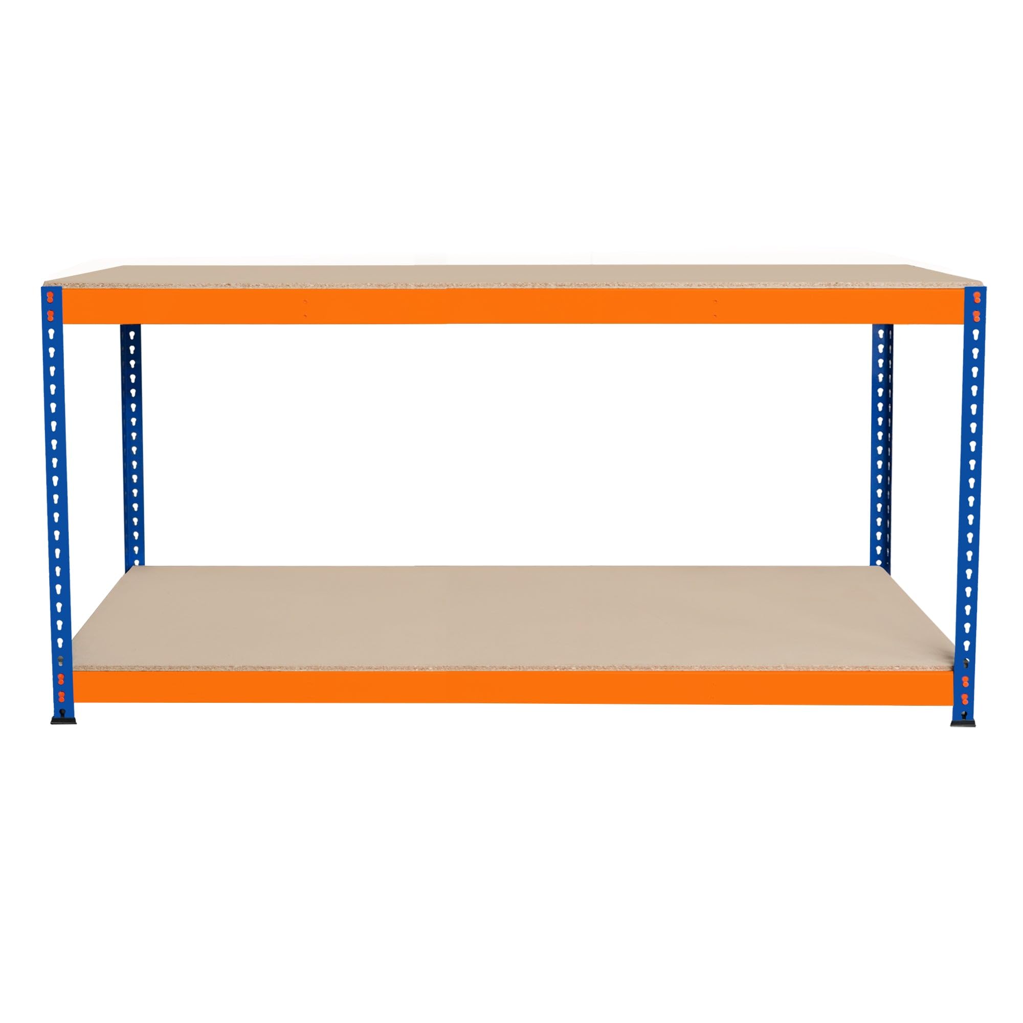 Monster Racking Blue/Orange S-Rax 2 Tier Workbench - 180Cm X 60Cm X 90Cm