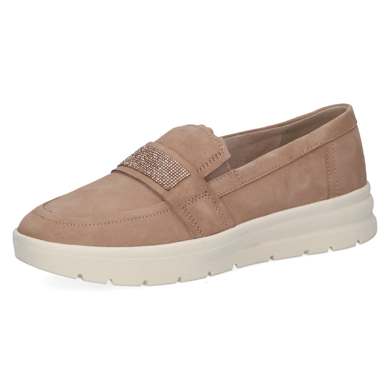 CAPRICE Women’s Leather Slip-ons, Beige (Sand Suede), 6.5 UK