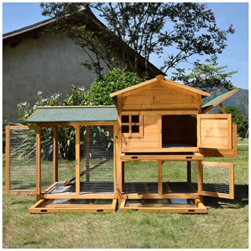 Großer Hühnerstall Aus Holz, Hühnerstall, Hühnerstall Im Freien, Geflügelstall Für Kleintierställe (Color : B, S…