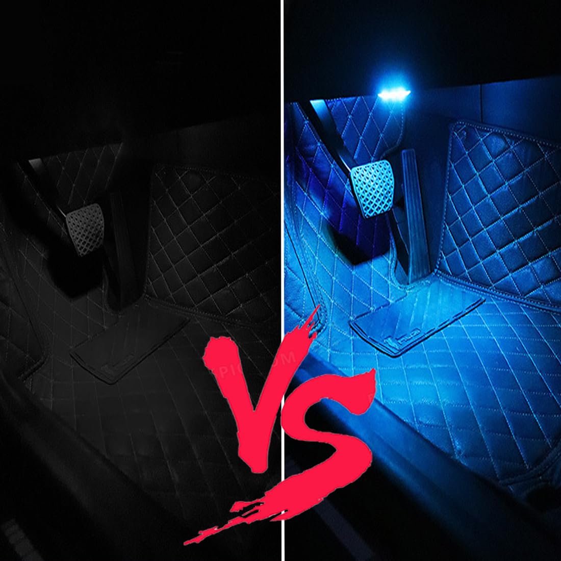 2 stuks led-binnenverlichting, oplaadbare USB-touch-accessoires, meerkleurige sfeerverlichting, lampen voor de auto