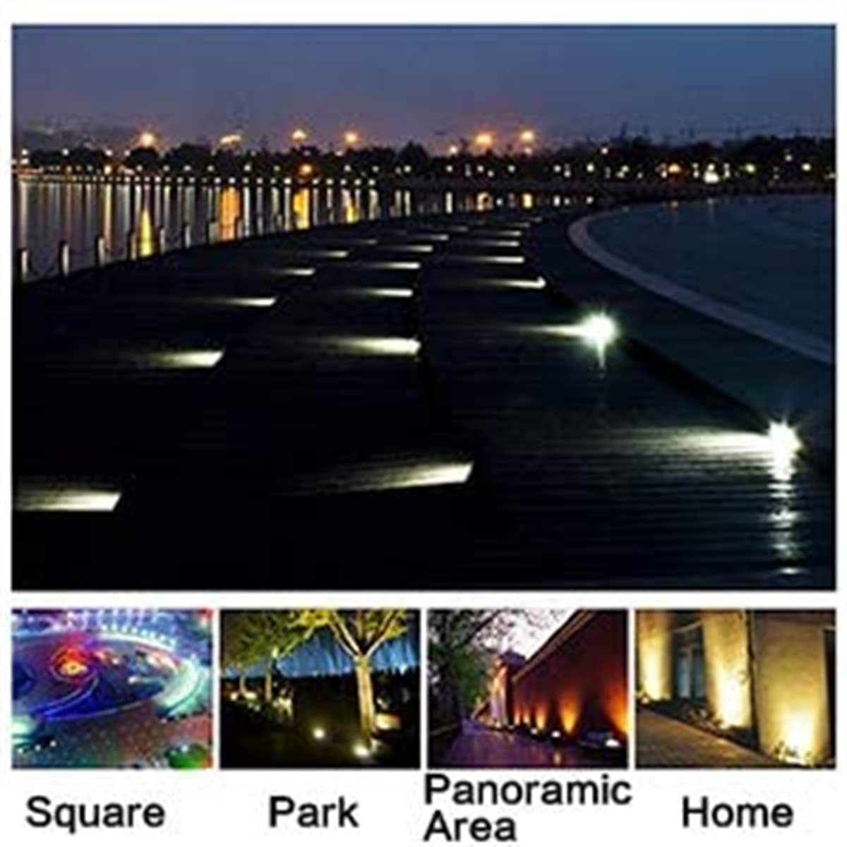 Lampes solaires de Jardin d'extérieur, Lampes solaires au Sol IP65 étanche LED lampadaire lumière Lampe Solaire en Acier Inoxydable pour escalier, allée de Paysage