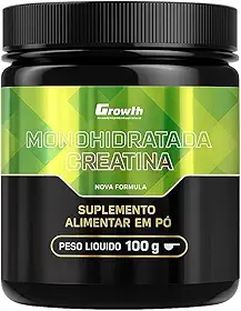 Creatina Groth Monohidratada 100% Pura Pote 100g Original - Growth Supplements