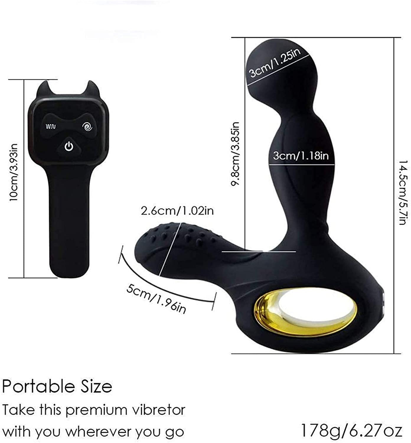 - Próstata Màssaggiàtóre Uomo Stimolàtore Elettrico Vîbrátörè Próstàté Màssager, Butt Plúg Anàlé Uomo Vîbrante da Donna Clitòrīdè a Puntó G Silicone Piccolo, 10 Velocità