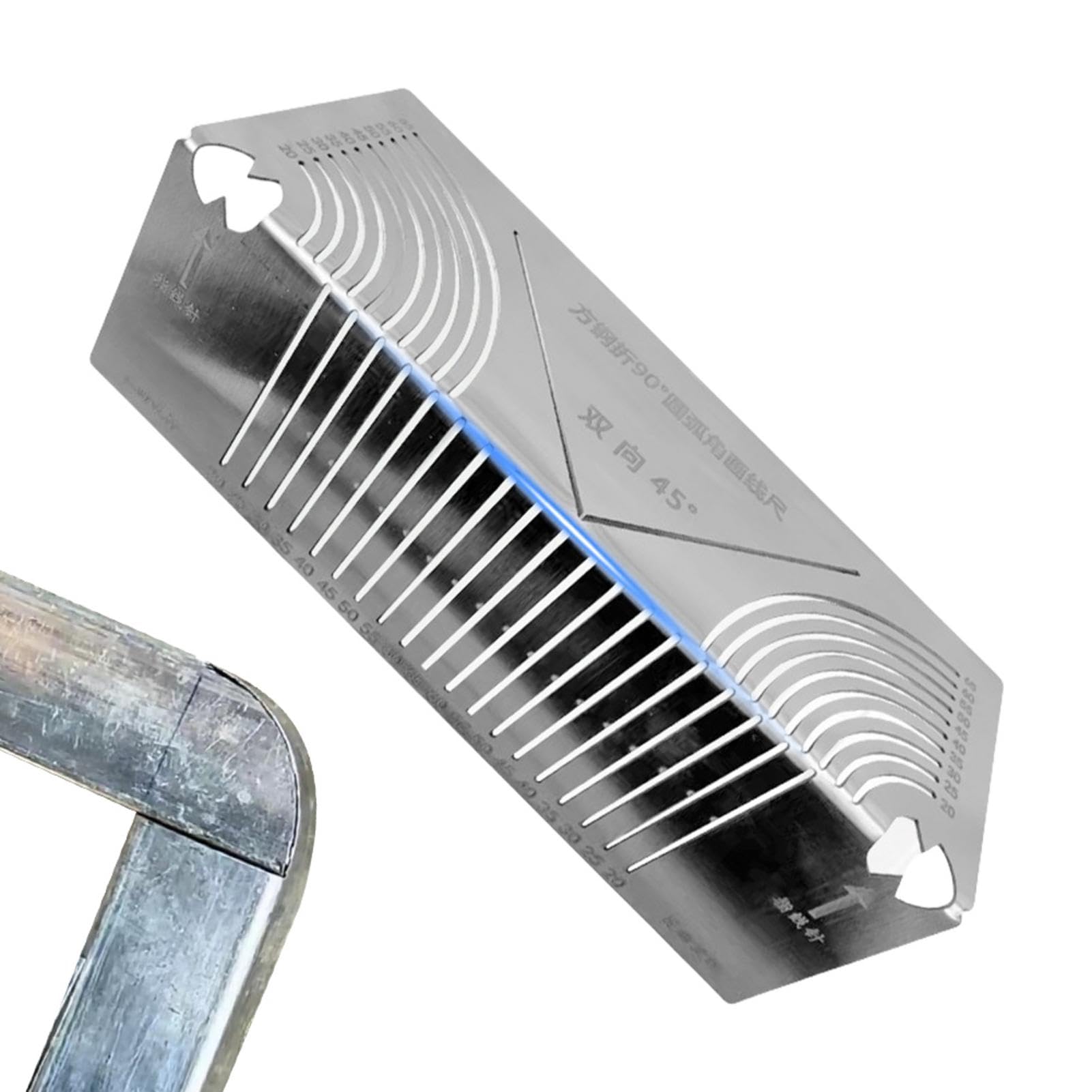 Strumento di marcatura Anglearc, angolo di precisione e, righello parallelo in acciaio inox, strumento di costruzione, righello parallelo, righello pieghevole a 90 gradi,