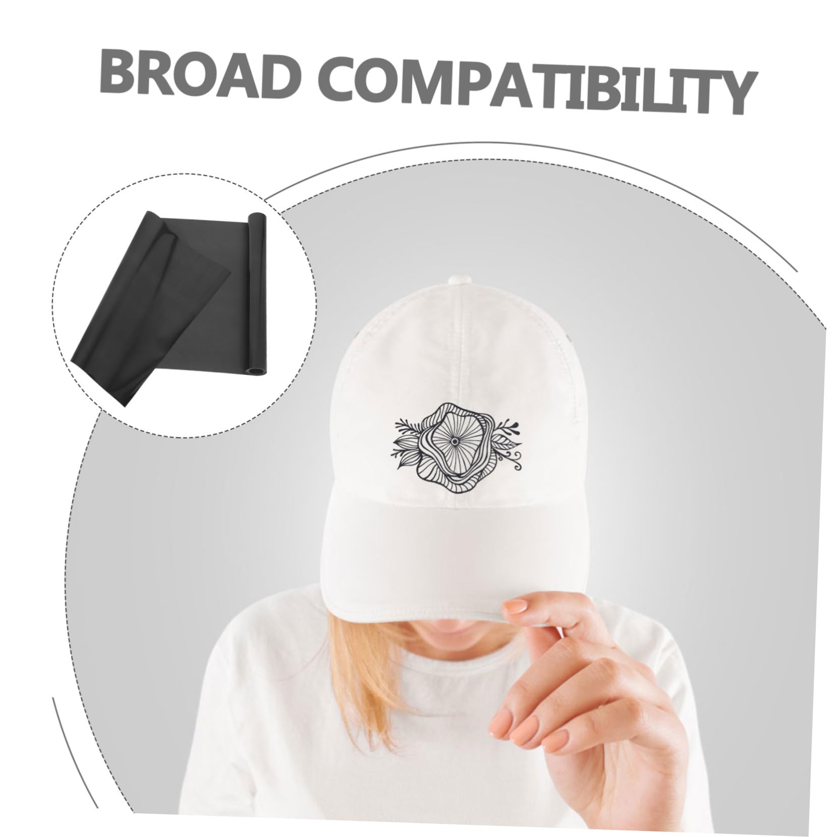SHINEOFI 6m Schwarze Transferfolie Matte für Textilien Geeignet zum Aufbügeln T-Shirts und Anderen Stoffen DIY-transferfolie für Kleidungsprojekte und Geschenkideen