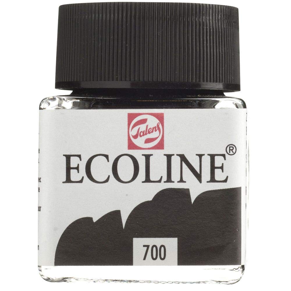TALENS Ecoline Liquid Watercolour Black - 30ml Jar