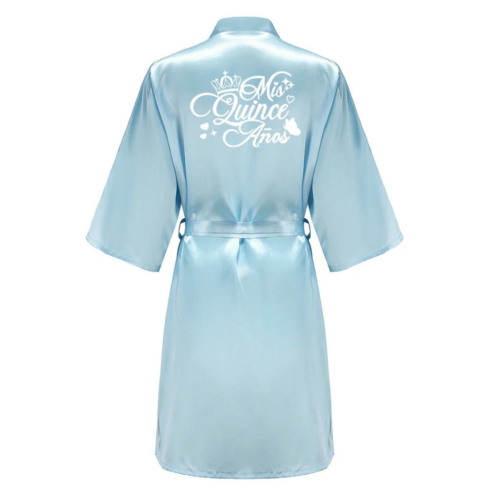 Szlafrok Bride Kimono Szlafroki, Druhna Drużyna Damskie Szlafroki Trwała Satyna, jak na zdjęciu., L