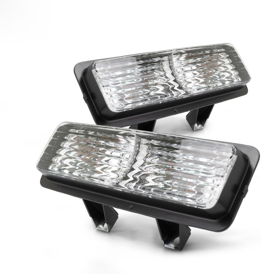 For 1989-1991 Chevy Blazer Pair Park/Signal Lights Driver and Passenger Side Unitw/quad headlamps; park/signal combination GM2520130 GM2521130 - replaces 5975227 5975228