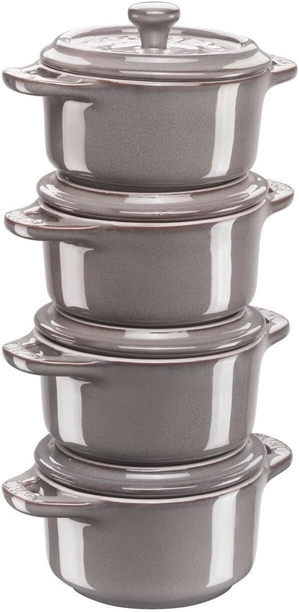 Staub, Ceramic By Staub Mini Cocotte Set 4 Compartments Round