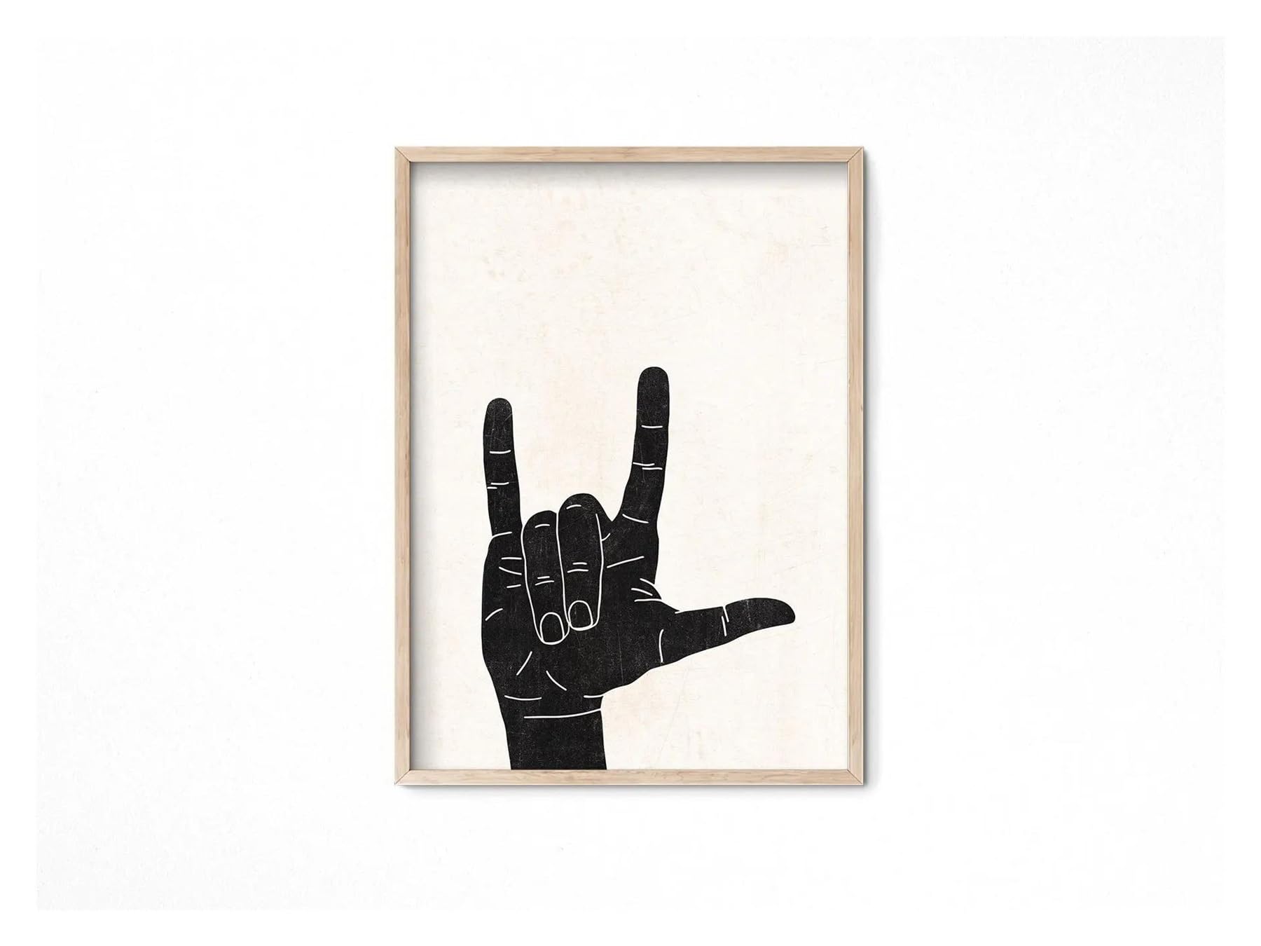 Decoración neutra para el hogar en lienzo de 50x70 con diseño bohemio de manos