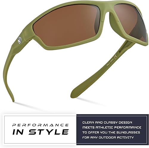 Miniatura 321 de Nitrogen - Gafas de sol deportivas polarizadas envolventes para hombre y mujer, UV400, para conducir, pescar, correr, andar en bicicleta, gafas