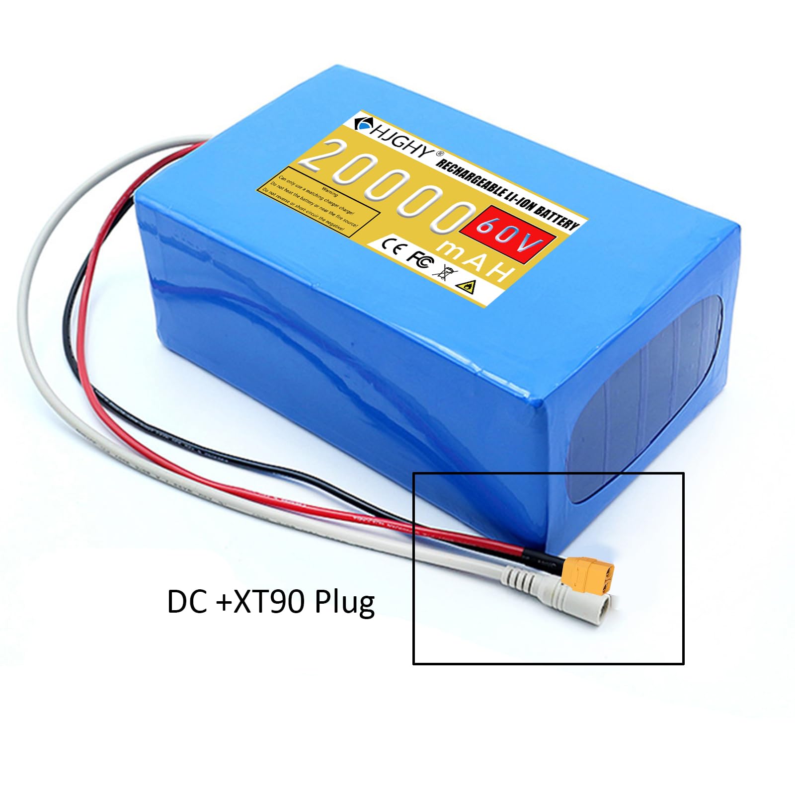 Batería de 60 V 20 Ah para Motocicleta eléctrica, baterías de Litio de 60 voltios para Scooter, batería de Litio Recargable de Repuesto para Motor de ciclomotor/Scooter.