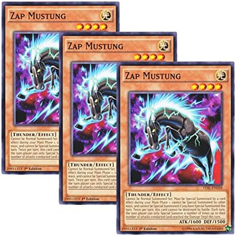 Amazon Com Yu Gi Oh Y3 Pieces Setz English Version Tdil En 038 Zap Mustung Discharge Munstunn Normal 1st Edition Toys Games