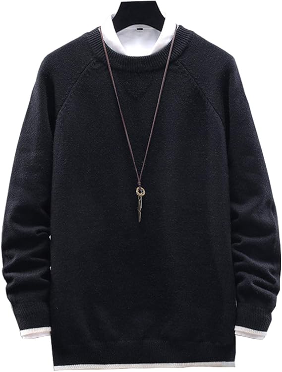 Amazon セーター メンズ ニット スセーター 冬服 厚手ビジネス 無地 長袖 大きめ カジュアル セーター おしゃれ 暖かい トップス 春秋冬 通勤 通学 セーター 通販