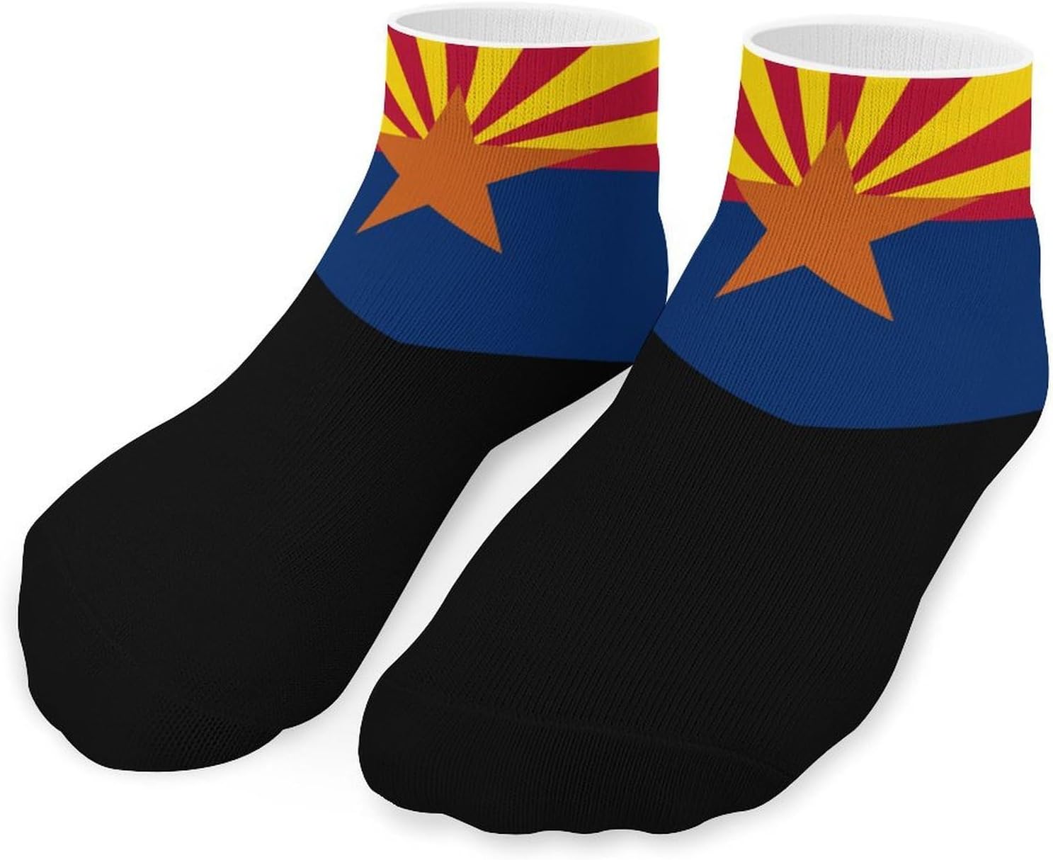 Arizona State Flag Map Ankle Socks for Men Women Low Cut Crew Sock Casual Sports Clothing