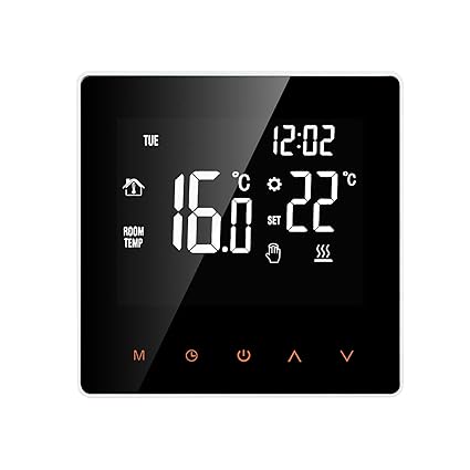Smart Thermostat Water/Gas Boiler Digital Temperature Controller Touchscreen LCD Display Week Programmable Anti-Freeze Function Water Heating Thermostat for Home School Office Hotel'$