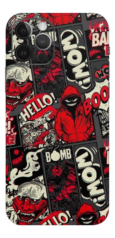 Image of Mobile Skin Sticker Compatible with Apple iPhone 12 Pro Skin Not Back Cover, Camera & Back Protector Mobile Skin Wrap; iPhone 12 PRO-KE-127