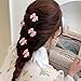 Mini Pink Bow Clip for Hair Barrettes Girls Cute Jelly Hair Bow Barrettes Small Bowknot Hair Clip Side Pins for Hair Bows for Women Resin Hair Accessories for Kids 10 Piece Hair Bow Hairpin