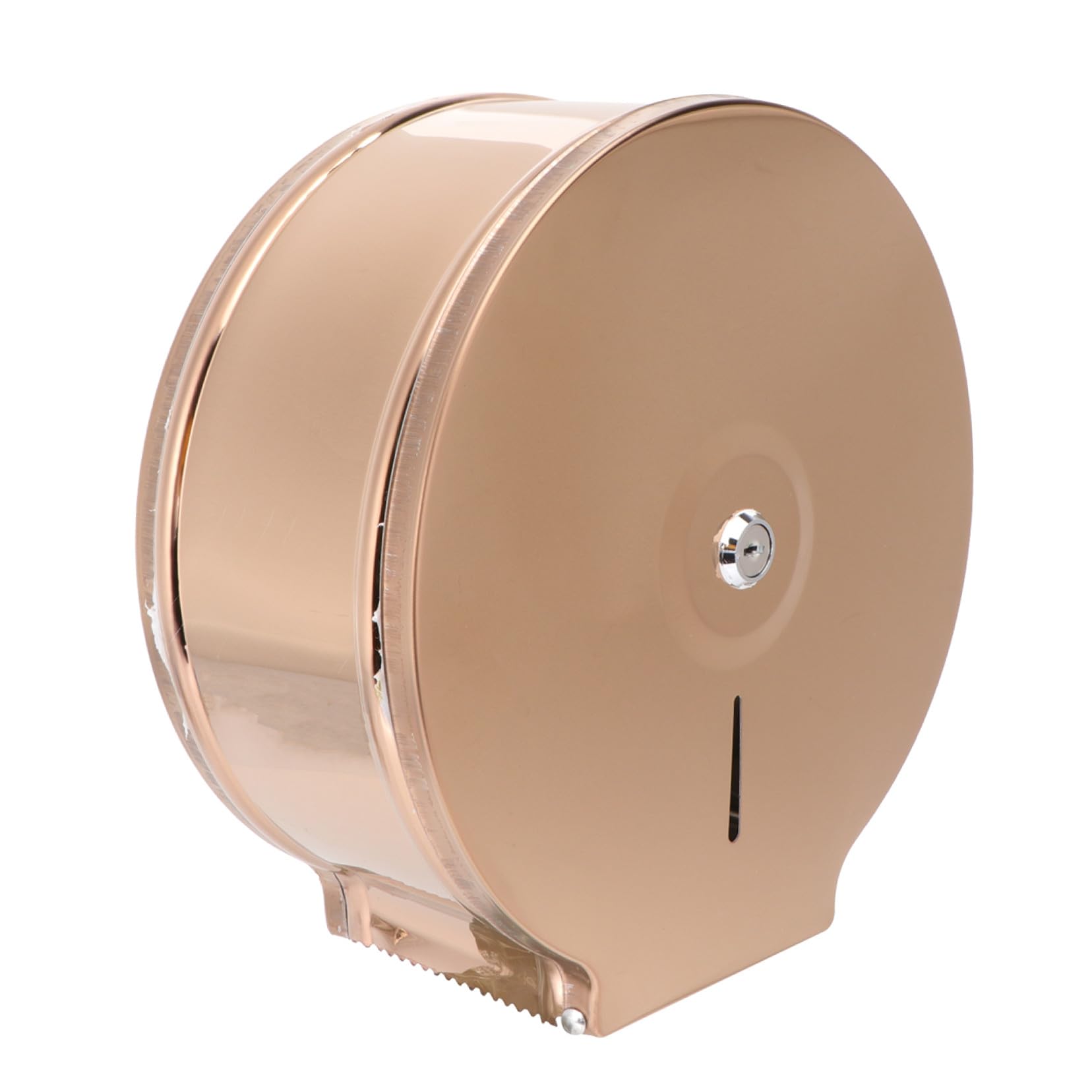 Portarotolo Carta Igienica da Parete in Acciaio Inox 304 Dorato | Tondo, Uso per Bagno e Toilette, Funzione Anti-spruzzo e Spazio Contenitivo
