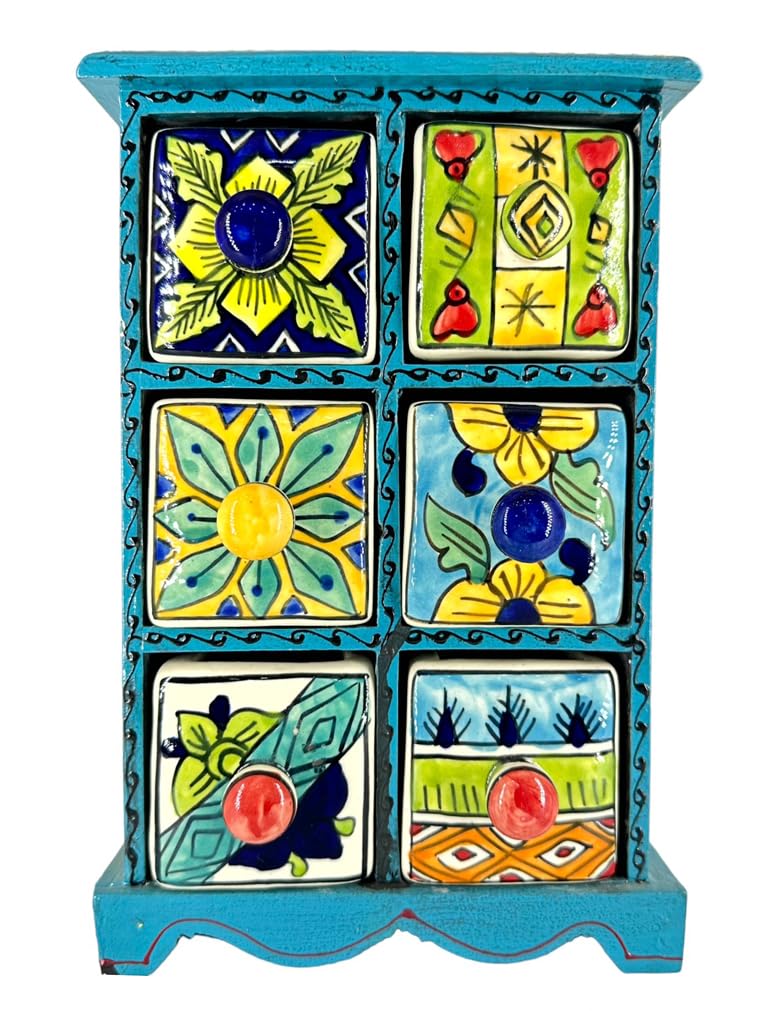 Artisan Elegance Ceramic 6-Drawer Storage Solution-image-24