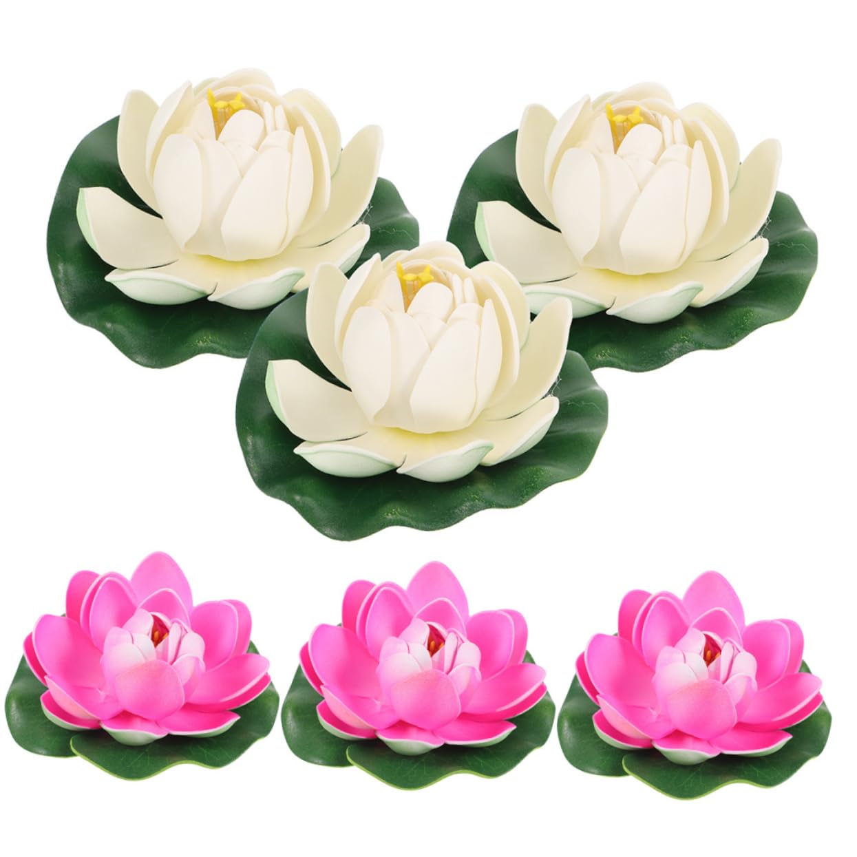 Luxshiny 6pcs Floating Artificial Lotus-flower Floating Flowers Pond Decor Simulated Lotus-flower Fish Tank Lotus Dance Flowers Props Dancing Props Artificial Flowers Beautiful Flower Props
