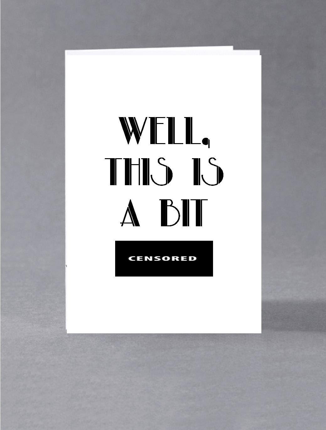 Well, this is a bit shit. Sympathy, sorry card